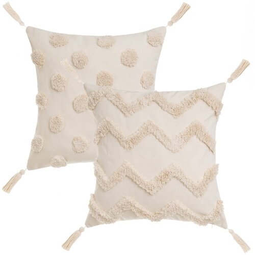 Casa Selecci&amp;oacute;n Okrasne blazine v kompletu 2 ks 45x45 cm Natural &amp;ndash; Slike