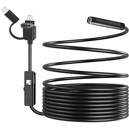 AVIZAR Endoskop za pametni telefon in računalnik, vodoodporen IP67, USB-C / mikro USB / kamera z več vrati - dolžina 5 m, (5000277703) Cene