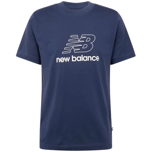 New Balance Majica marine / bela