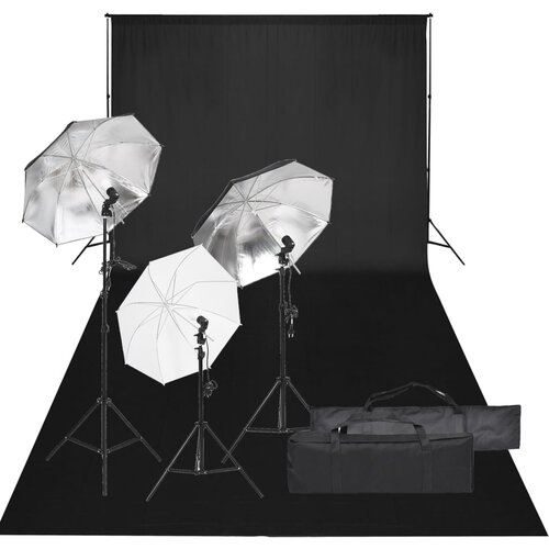 vidaXL komplet za foto studio z lučmi in ozadjem Cene
