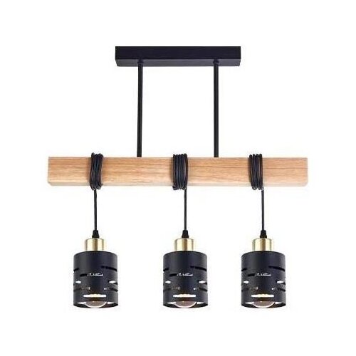 Luster na sajli ELEN 3xE27/35W/230V crna/zlatna/braon Slike