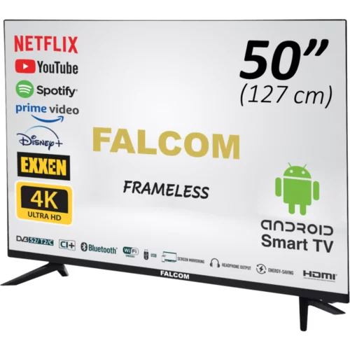 Falcom Smart LED TV @ Android 50", 4K, DVB-S2/T2/C, HDMI, WiFi - TV-50LTF022SM