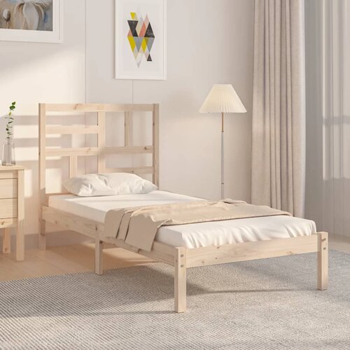 The Living Store Posteljni okvir iz trdnega lesa 90x200 cm - Posteljni Okvir, (21524421) Slike