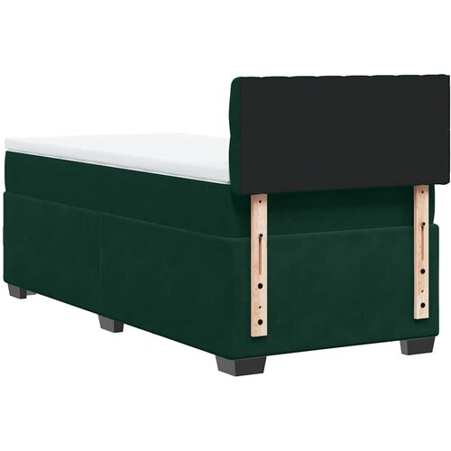 Box spring krevet s madracem tamnozeleni 90x190 cm bar&amp;scaron;unasti Slike