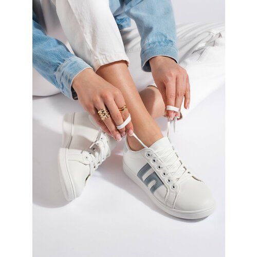 Shelvt Women's white and blue sneakers Slike
