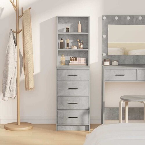  Highboard Beton siva 40 x 41 x 135 cm Konstruirano drvo Cijene