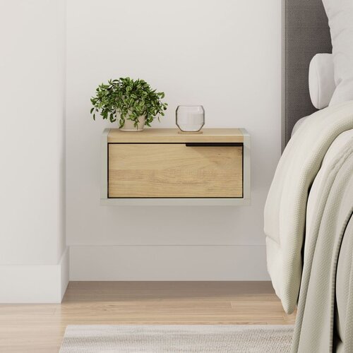 Hanah home noćni ormarić sapphire oak u boji ash green Cene
