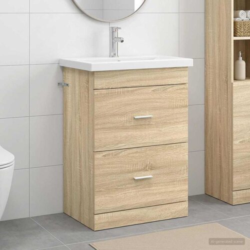  Set namještaja za kupaonicu Hrast sonoma 61 x 40 x 84,5 cm Cene