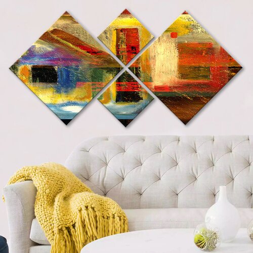 Wallity slika 4MDF115681849, 60x115 cm, 4 dijela Cijene