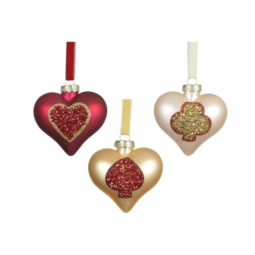  Novogodišnja dekoracija - hanging heart 9cm 071012 - kmg ( 044446 ) Cene