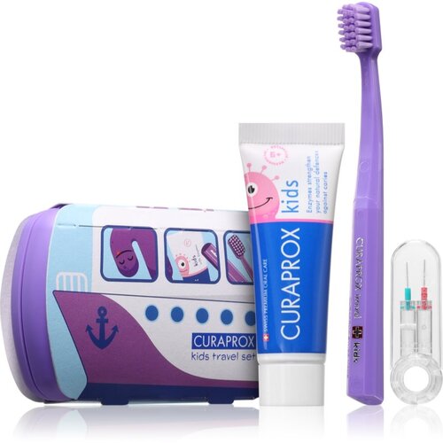 Curaprox Kids Travel Set putni kozmetički set za zube, jezik i desni za djecu Slike