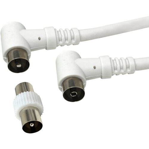 Gbc antenski kabel + adapter 9,5 mm m/ž, bel, 10,0 m, (21236866) Cene