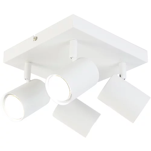 QAZQA Pametna stropna svetilka bela kvadratna vključno s 4 Wifi GU10 - Jeana
