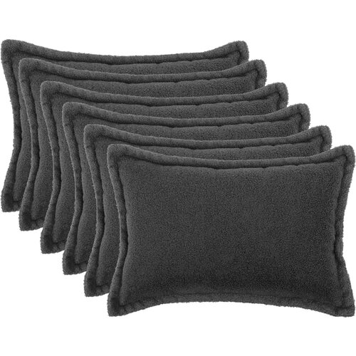  Presvlaka za jastuk 6 pcs HOUTEN Tamnosiva 50 x 70 cm Bouclé Cene