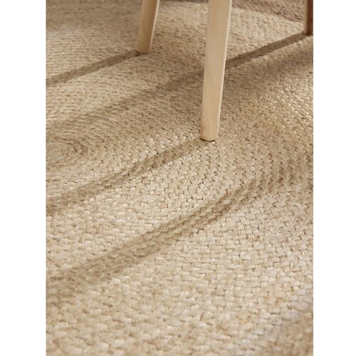 Hanse Home Sivo-bež obojestranska/ročno tkana okrogla preproga iz jute &amp;oslash; 240 cm Jutta Greige &amp;ndash; Slike
