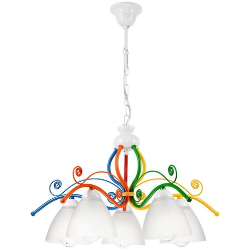  Luster na lancu RETRO 5xE27/60W/230V beli/&scaron;aren Cene