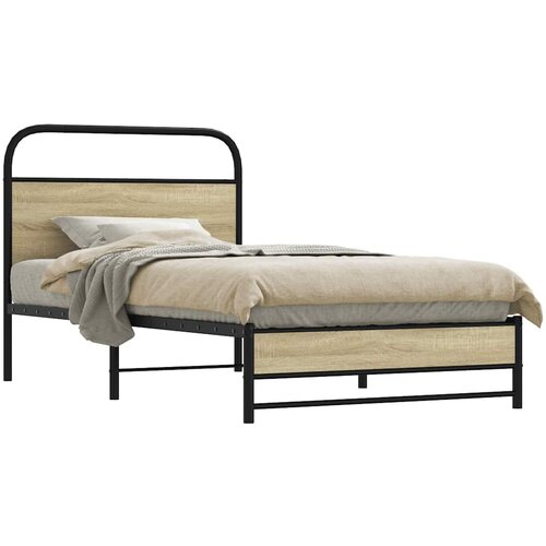 Furnova Posteljni okvir brez vzmetnice 100x200 cm sonoma hrast inž. les, (21940612) Slike
