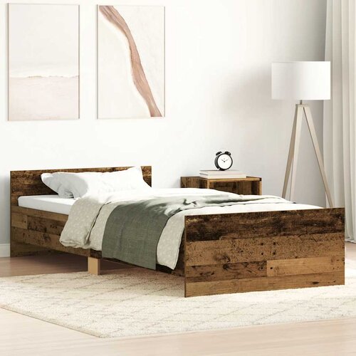 vidaXL Posteljni okvir brez vzmetnice star les 100x200 cm Cene