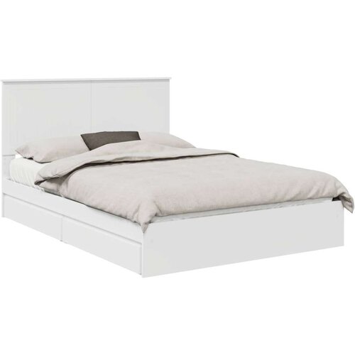  Krevet s od storage Bijelo 140 x 190 cm Konstruirano drvo Slike