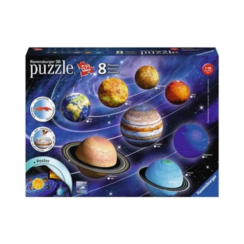 Ravensburger Puzzle - 3D Puzzle Ball - Planet Box 27/54/72/108 delov
