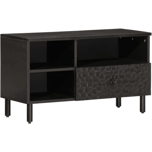 TV ormarić crni 80x33x46 cm od masivnog drva manga Cijene
