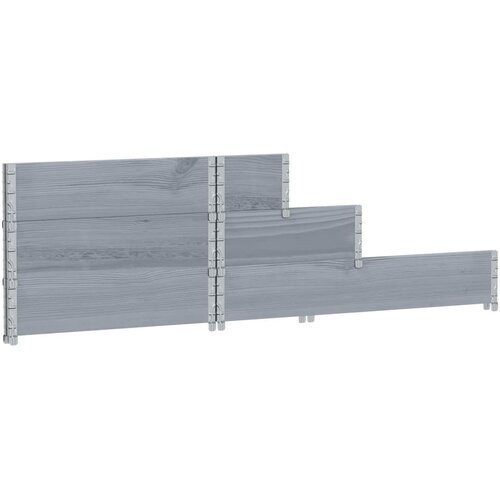  Povi&amp;scaron;ena gredica s 3 razine siva 120 x 80 cm masivna borovina Slike