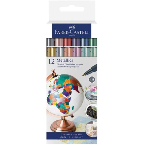 Faber-Castell Marker Metalic, 12 komada Cene