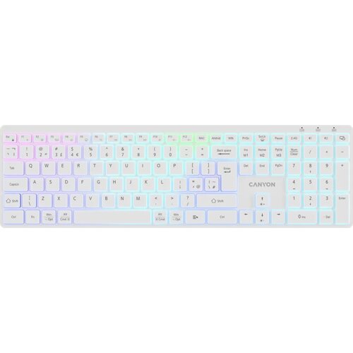  Keyboard HKB-W11 UK/US RGB Dual Mode Wireless White Cene