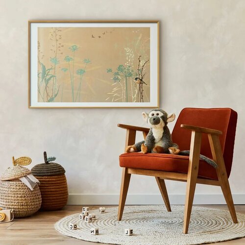  Plakat - Bird on a Meadow 30x21 Zlatni okvir s margom Slike