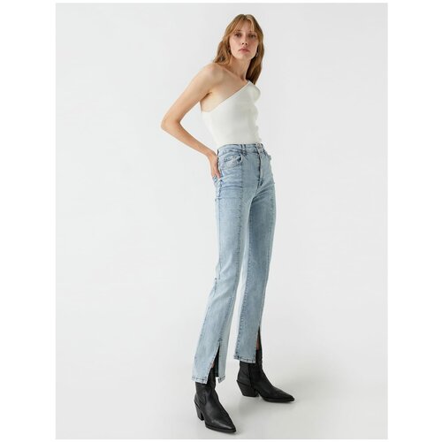 Koton High Waist Denim Trousers Spanish Leg - Victoria Slim Jean Slike