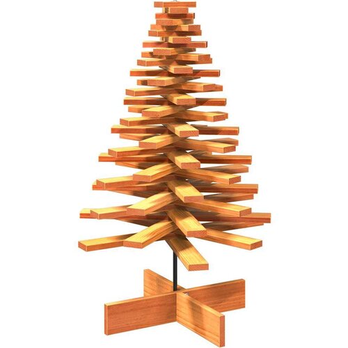 VidaXL Drveno ukrasno božićno drvce vo&amp;scaron;tano smeđi 100 cm od borovine Slike