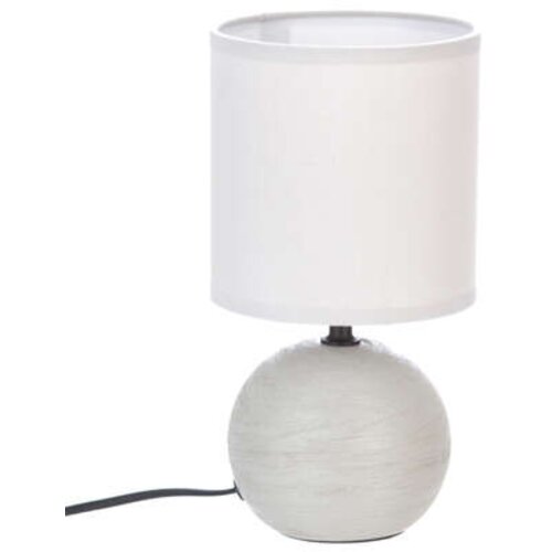 Atmosphera SVJETILJKA STOLNA TIMEO 13X25CM PVC/KERAMIKA SVIJETLO SIVA Cene