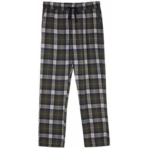 Trendyol Men's Khaki Plaid Regular Fit Woven Pajama Bottoms. Slike