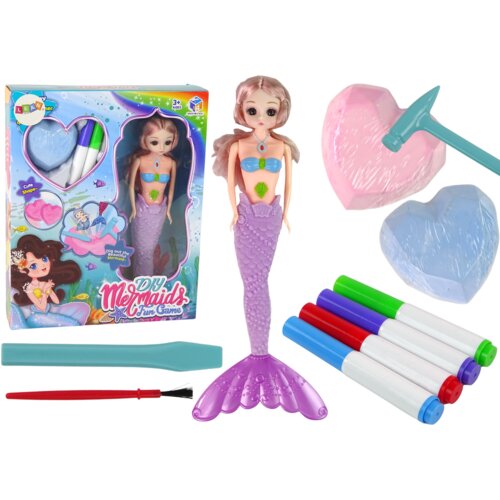 DIY Mermaid Purple Treasures Excavation Kit Cene