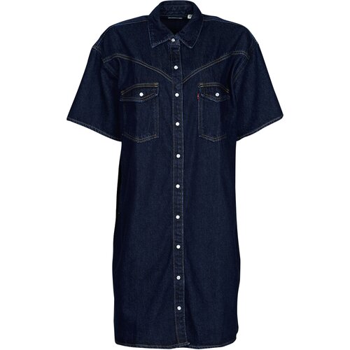 Levi's Kratke obleke ELOWEN WESTERN DRESS Modra Cene