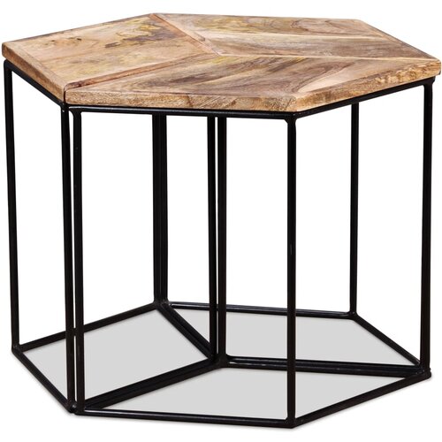 Maison Chic Klubska mizica - kavna mizica - Nizka mizica iz trdnega mangovega lesa 56x48x40 cm, (21754906) Cene
