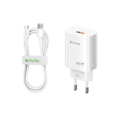 BAVIN punjač 22.5w Usb A + kabl Type C bela ( 90051 ) Slike