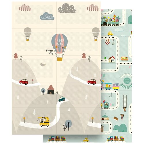 Rebel Edukativna podloga za igru za bebe, 180 x 120 cm, motiv: automobili i vozovi, model RBY-2202-2 Cene