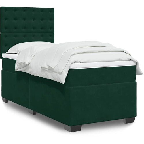Box spring krevet s madracem tamnozeleni 90x190 cm bar&scaron;unasti Cijene