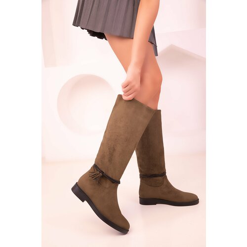 Soho Khaki Women's Suede Boots 18509 Slike