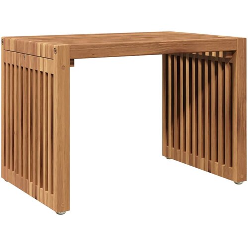  Vrtni bočni stol Smeđa 50 x 32,5 x 35 cm Čvrsto teak drvo Slike