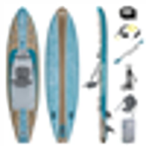 Bestway SUP kajak 335 cm 2u1 Hydro Force Freesoul, K6532E 1 daska za veslanje, 1 veslo, 1 rućna pumpa, 1 ramac, 1 spiralni povodac, 1 sedi&amp;scaron;te, 1 oslonac za noge, 1 vezni kanap, 3 peraja Slike