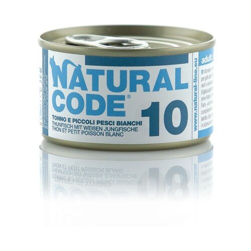 Natural Code cat konzerva za mačke - tuna and small white fish 85g Slike