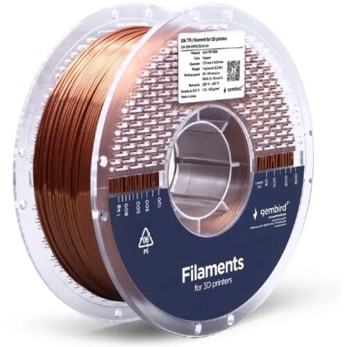 Gembird 3DP-STPU1.75-01-CO silk tpu filament za 3D stampac 1.75mm, kotur 1KG bakarni Cene