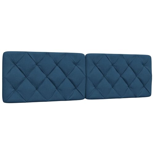 VidaXL Vzglavna stranica modra 180 cm blago Slike