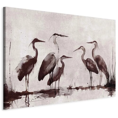  XXL slika - Herons painted with ink 180x120 Cene