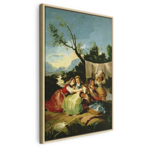  Slika - Francisco Goya – The Washerwomen 60x90 U prirodnom drvenom okviru Cene
