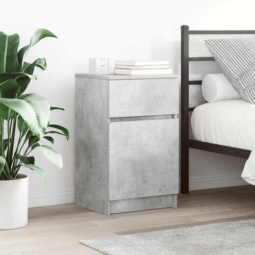 VidaXL Noćni ormarići 2 kom beton sivi 39x35x65 cm Konstruirano drvo Slike