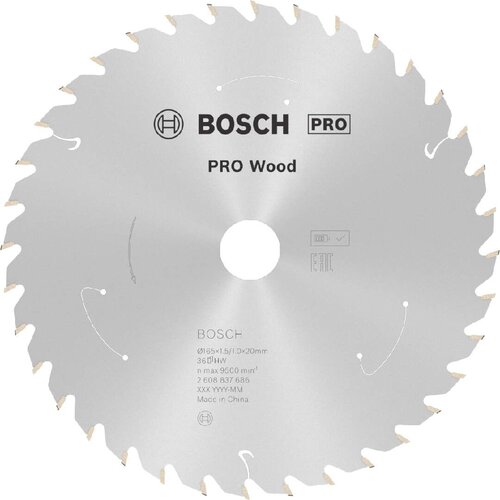 Bosch PRO Wood list za kružnu testeru 165 &amp;times; 1,5 &amp;times; 20 mm 36Z Slike