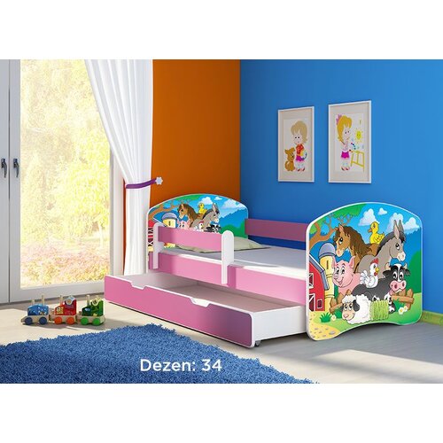 ACMA dečiji krevet II 140x70 F + dušek 6 cm PINK34 Cene